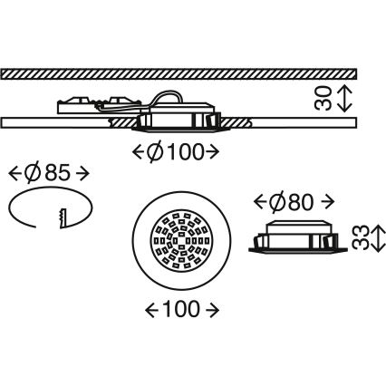 Briloner 7206-018 -LED Луничка за баня ATTACH LED/10,5W/230V IP44