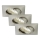 Briloner 7210-032 - К-кт 3x LED Лампа за вграждане в баня ATTACH LED/5W/230V IP23 матов хром