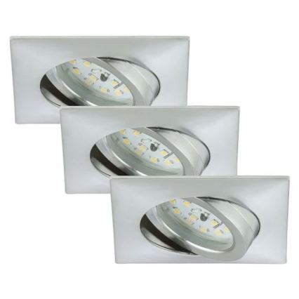 Briloner 7210-039 - К-кт 3бр. LED лунички за вграждане в баня ATTACH 1xLED/5W/230V IP23