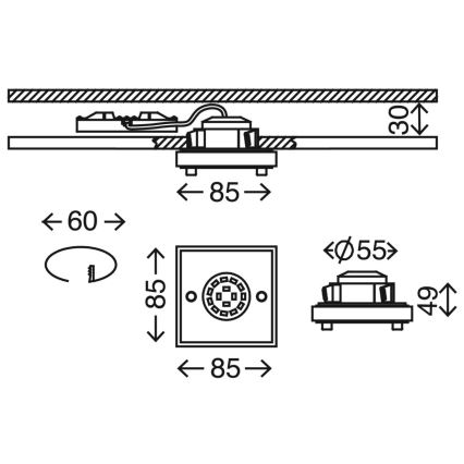 Briloner 7215-012 - LED Лампа за вграждане в баня ATTACH LED/5W/230V IP44