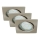 Briloner 7230-032 - К-кт 3 бр. LED лунички за вграждане в баня SQUARE 1xGU10/3W/230V