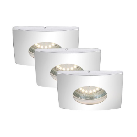 Briloner 7239-038 - К-кт 3 бр. LED лунички за баня ATTACH 1xGU10/4W/230V IP44