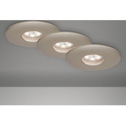 Briloner 7240-032 - К-кт 3x LED Лампа за вграждане в баня ATTACH LED/1,8W/230V IP44 матов хром