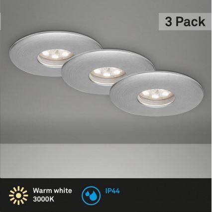 Briloner 7240-039 - К-кт 3x LED Лампа за вграждане в баня LED/1,8W/230V IP44