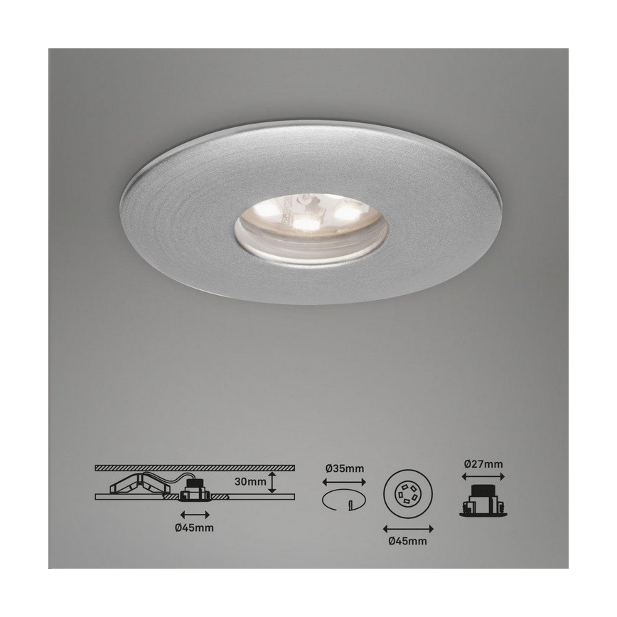 Briloner 7240-039 - К-кт 3x LED Лампа за вграждане в баня LED/1,8W/230V IP44