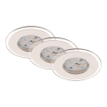 Briloner 7257-036 - К-кт 3x LED Лампа за вграждане в баня ATTACH LED/4,5W/230V IP44