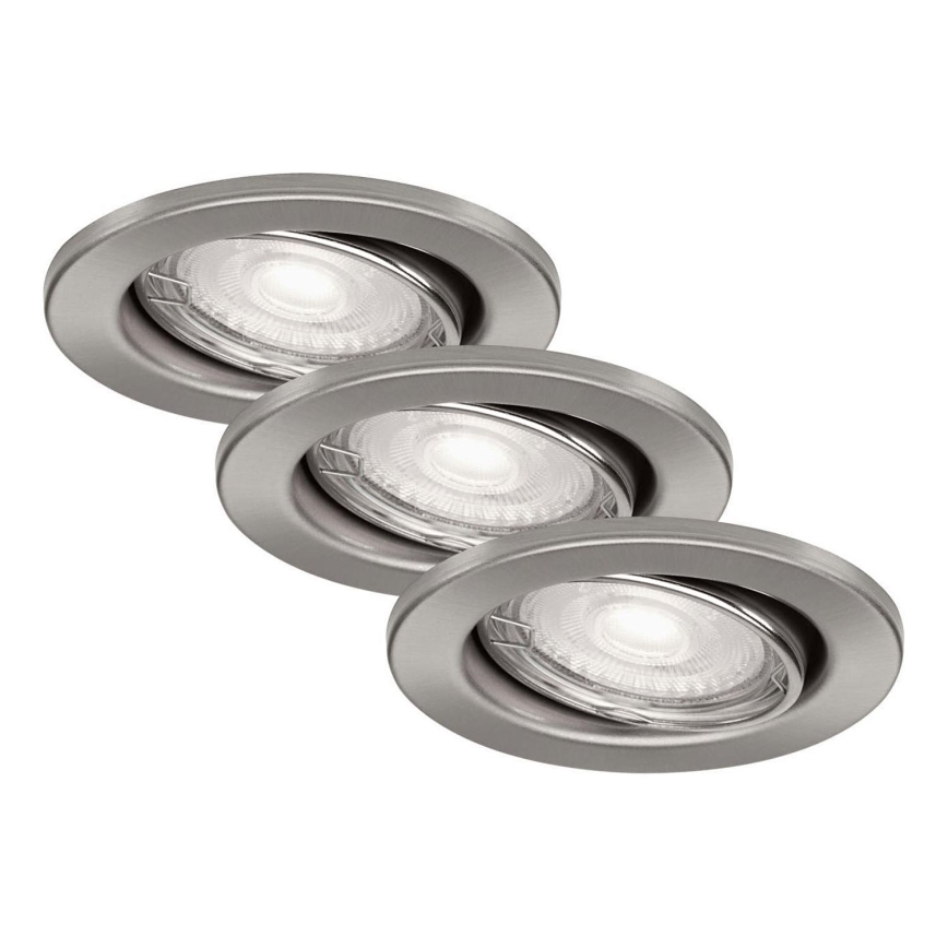 Briloner 7277-032 - К-кт 3x LED Димируема лампа за вграждане в баня 1xGU10/5W/230V IP23