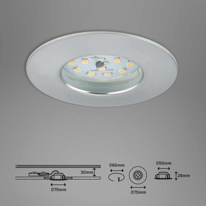 Briloner 7295-019- LED Димируема луничка за баня ATTACH LED/6,5W/230V IP44