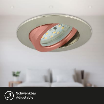 Briloner 7296-012 - LED Димируема лампа за вграждане в баня ATTACH LED/6,5W/230V IP23 матов хром