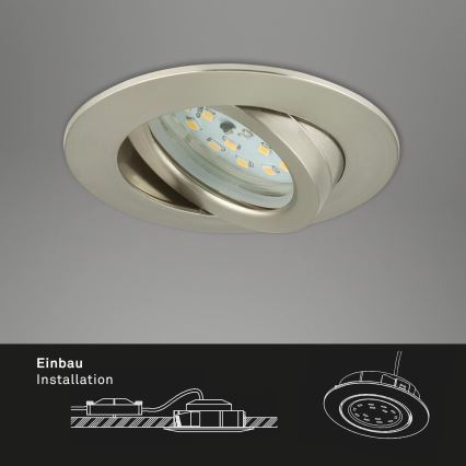 Briloner 7296-012 - LED Димируема лампа за вграждане в баня ATTACH LED/6,5W/230V IP23 матов хром