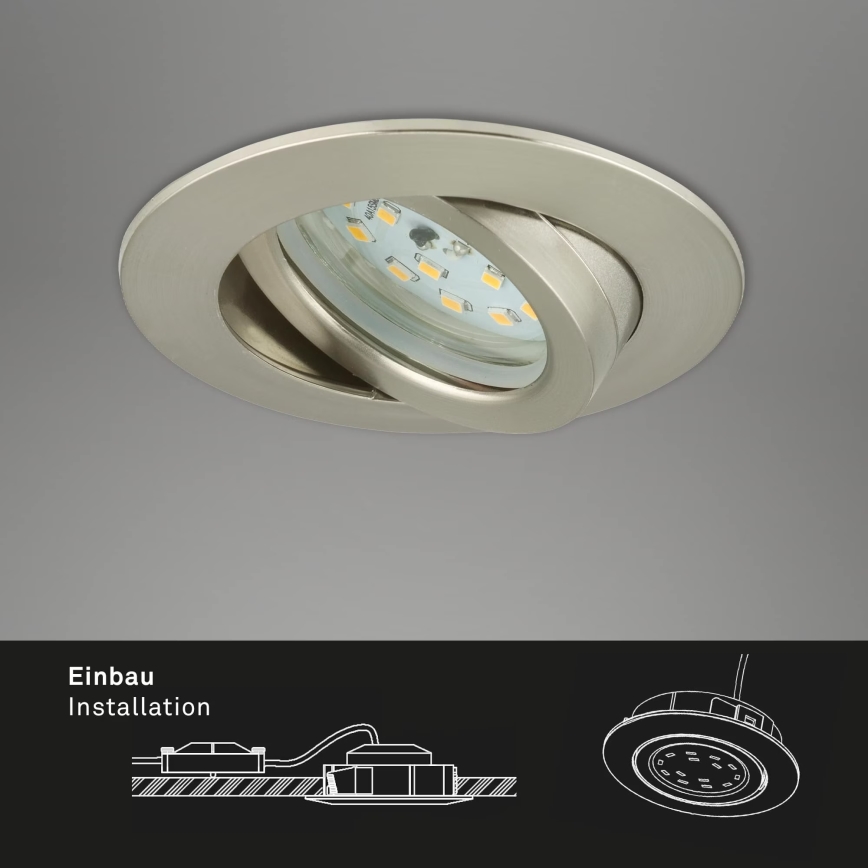 Briloner 7296-012 - LED Димируема лампа за вграждане в баня ATTACH LED/6,5W/230V IP23 матов хром