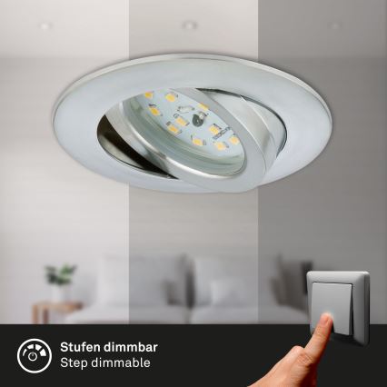 Briloner 7296-019 - LED регулируемо вградено осветително тяло за баня LED/6,5W/230V IP23