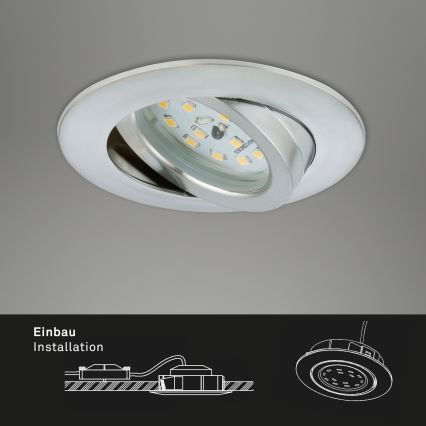 Briloner 7296-019 - LED регулируемо вградено осветително тяло за баня LED/6,5W/230V IP23