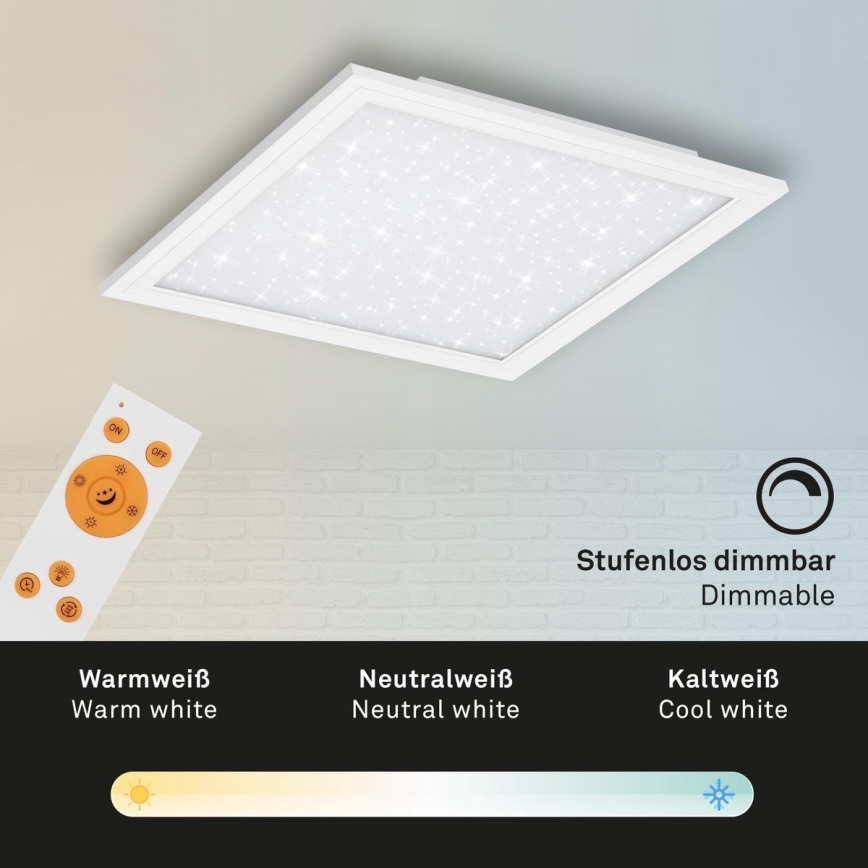 Briloner 7301-016 - LED Димируем плафон STARRY SKY LED/18W/230V 3000-6000K + дистанционно управление