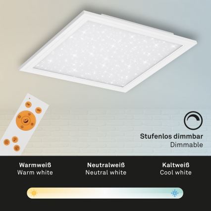 Briloner 7302-016 - LED Димируем плафон STARRY SKY LED/23W/230V 3000-6000K + дистанционно управление