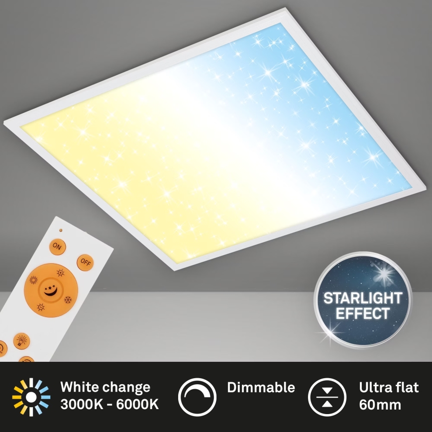 Briloner 7303-016 - LED Димируем плафон STARRY SKY LED/36W/230V 3000-6000K + дистанционно управление