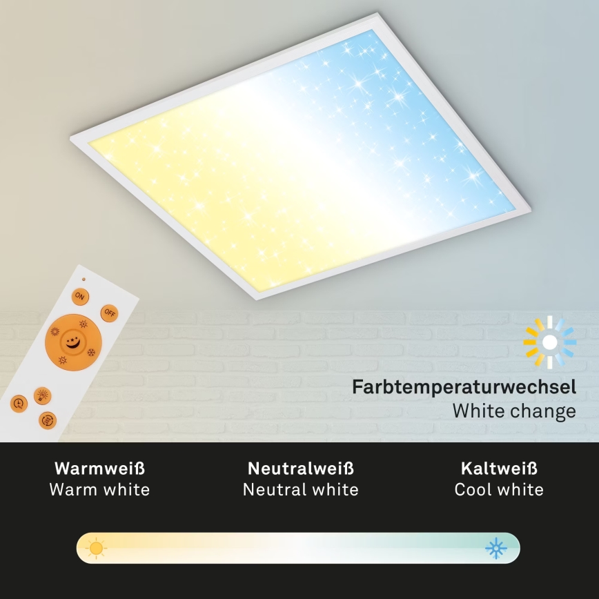 Briloner 7303-016 - LED Димируем плафон STARRY SKY LED/36W/230V 3000-6000K + дистанционно управление