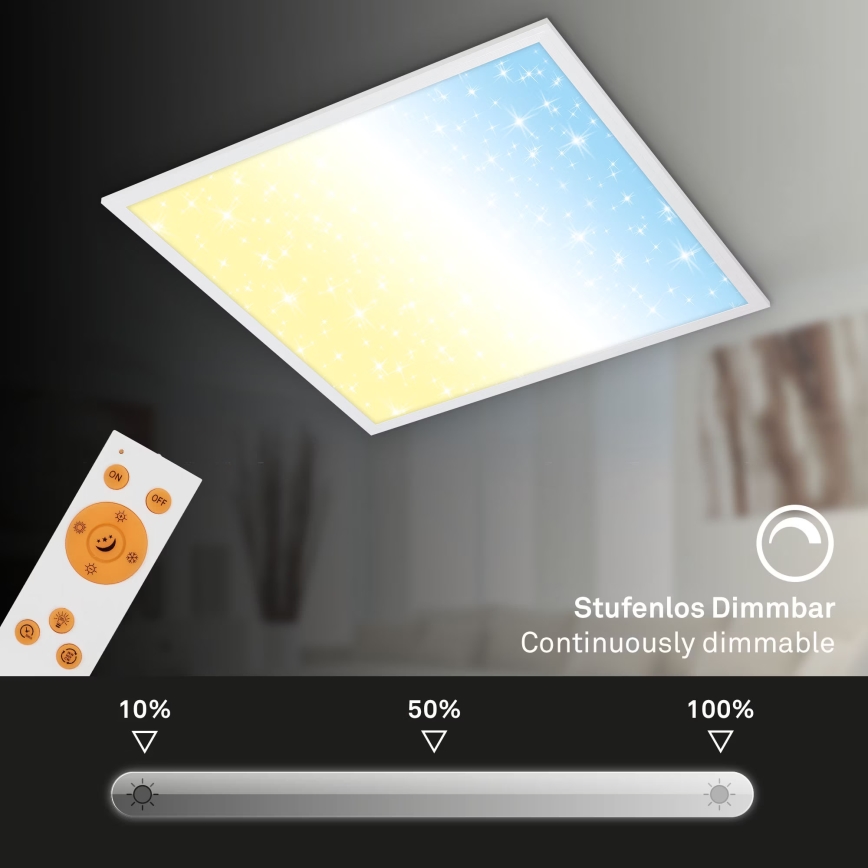 Briloner 7303-016 - LED Димируем плафон STARRY SKY LED/36W/230V 3000-6000K + дистанционно управление