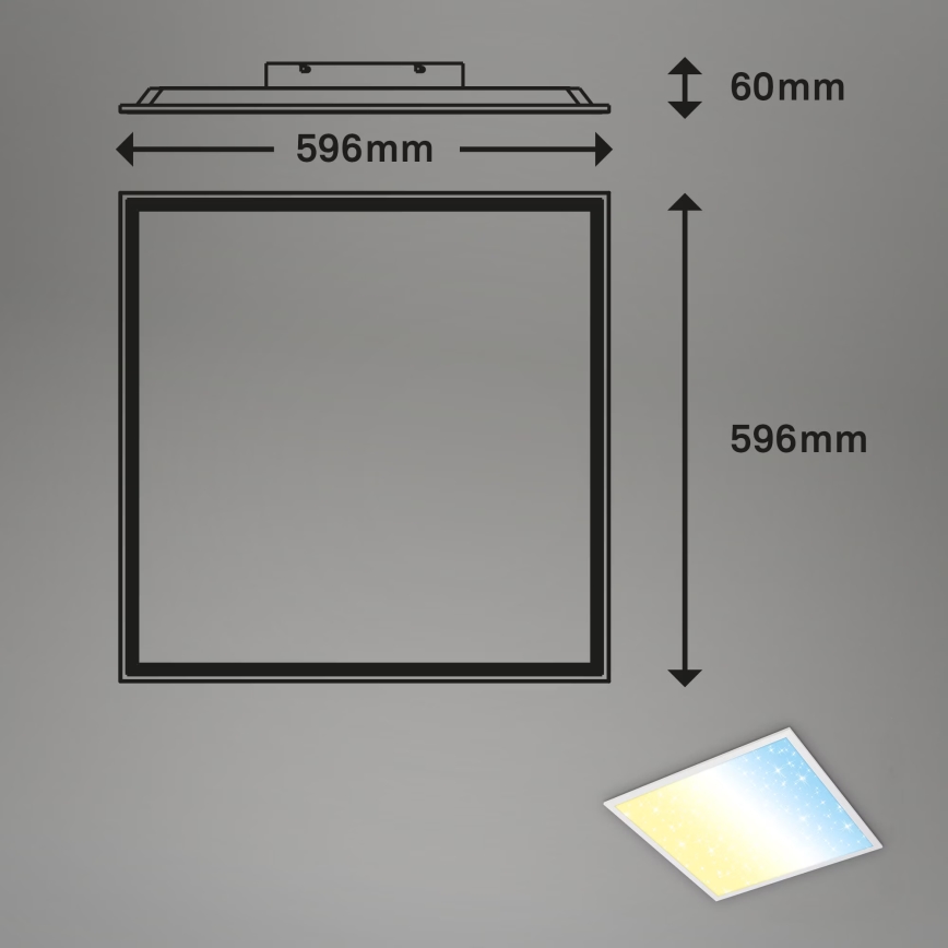 Briloner 7303-016 - LED Димируем плафон STARRY SKY LED/36W/230V 3000-6000K + дистанционно управление