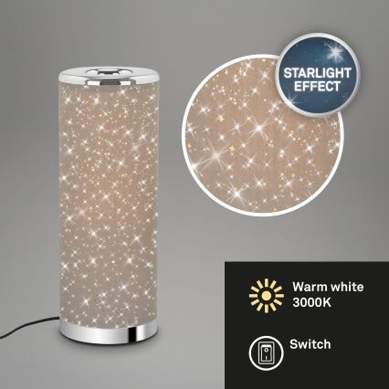 Briloner 7334-011 - LED Настолна лампа STARRY SKY 1xGU10/5W/230V кафяв