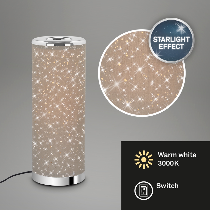 Briloner 7334-011 - LED Настолна лампа STARRY SKY 1xGU10/5W/230V кафяв