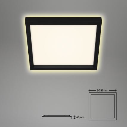 Briloner 7362-015 - LED Лампа CADRE LED/18W/230V 29,6x29,6 cм черна
