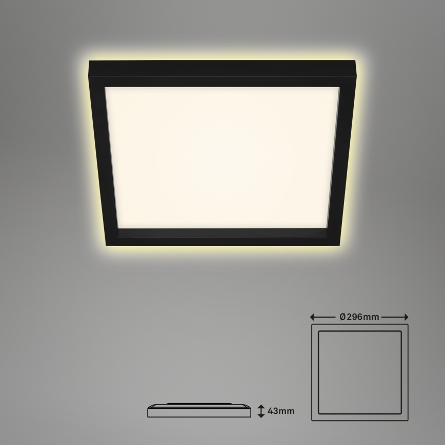 Briloner 7362-015 - LED Лампа CADRE LED/18W/230V 29,6x29,6 cм черна