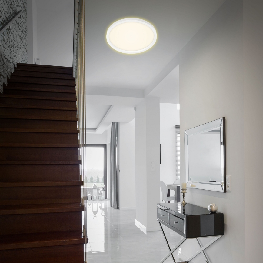 Briloner 7363-016 - LED Лампа CADRE LED/22W/230V Ø 42,5 cм бяла