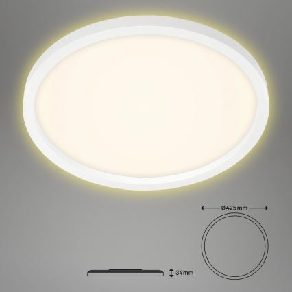 Briloner 7363-016 - LED Лампа CADRE LED/22W/230V Ø 42,5 cм бяла