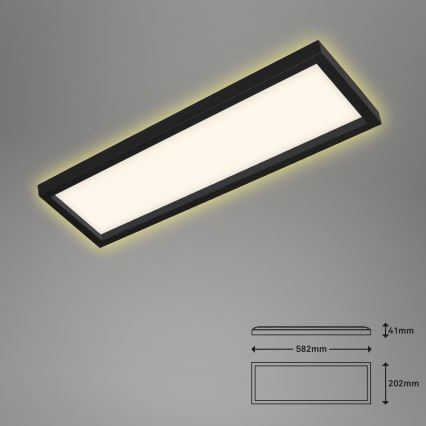 Briloner 7365-015 - LED Лампа CADRE LED/22W/230V 58,2x20,2 cм черна