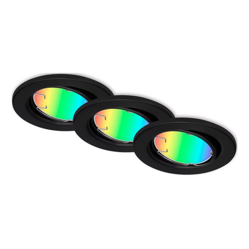 Briloner 7373-035 - К-кт 3x LED RGB Димируема лампа за вграждане LED/4,9W/230V Wi-Fi Tuya + дистанционно управление