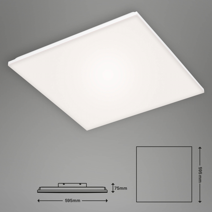 Briloner 7376-216 - LED панел за повърхностен монтаж безрамков LED/38W/230V 59,5x59,5 см 4000K