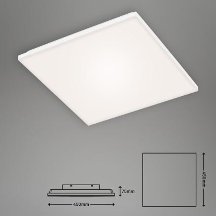 Briloner 7378-116 - LED Димируем плафон FRAMELESS LED/24W/230V 3000-6500K + дистанционно управление