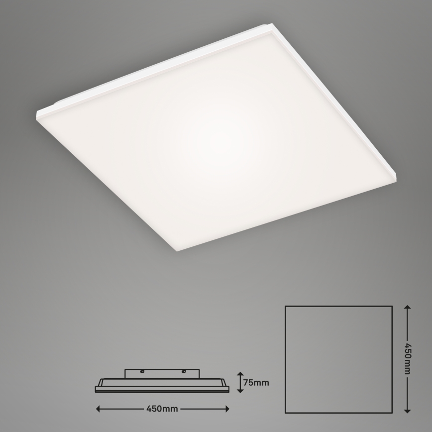 Briloner 7378-116 - LED Димируем плафон FRAMELESS LED/24W/230V 3000-6500K + дистанционно управление