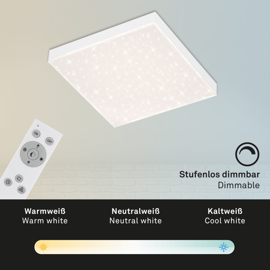 Briloner 7381-016 - LED Димируем плафон STARRY SKY LED/15W/230V 3000-6500K + дистанционно управление