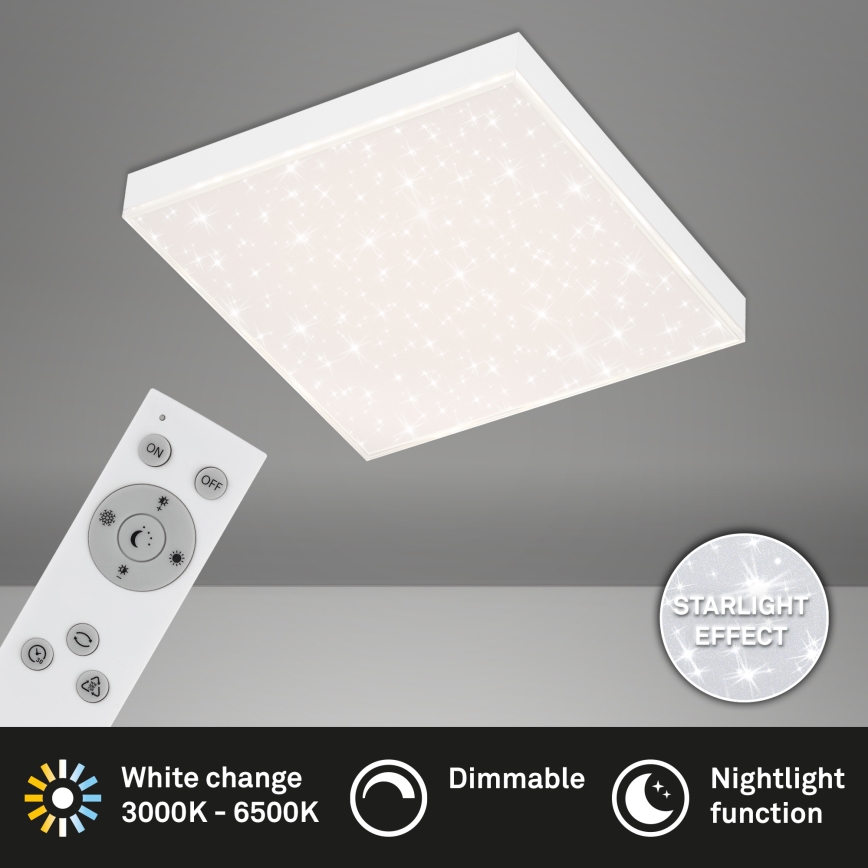 Briloner 7381-016 - LED Димируем плафон STARRY SKY LED/15W/230V 3000-6500K + дистанционно управление