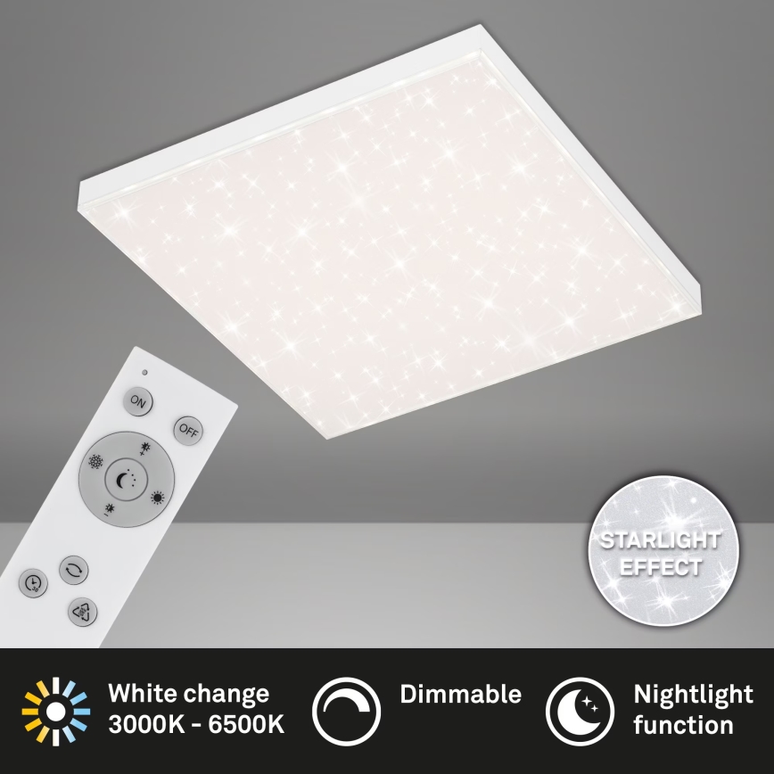 Briloner 7381-116 - LED Димируем плафон STARRY SKY LED/24W/230V 3000-6500K + дистанционно управление
