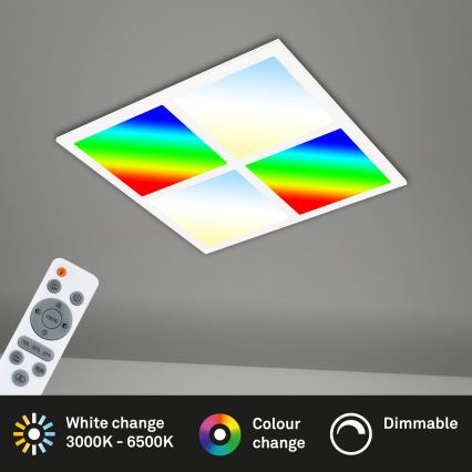 Briloner 7387-016 - RGBW Димируем плафон LED/24W/230V 3000-6500K + дистанционно управление