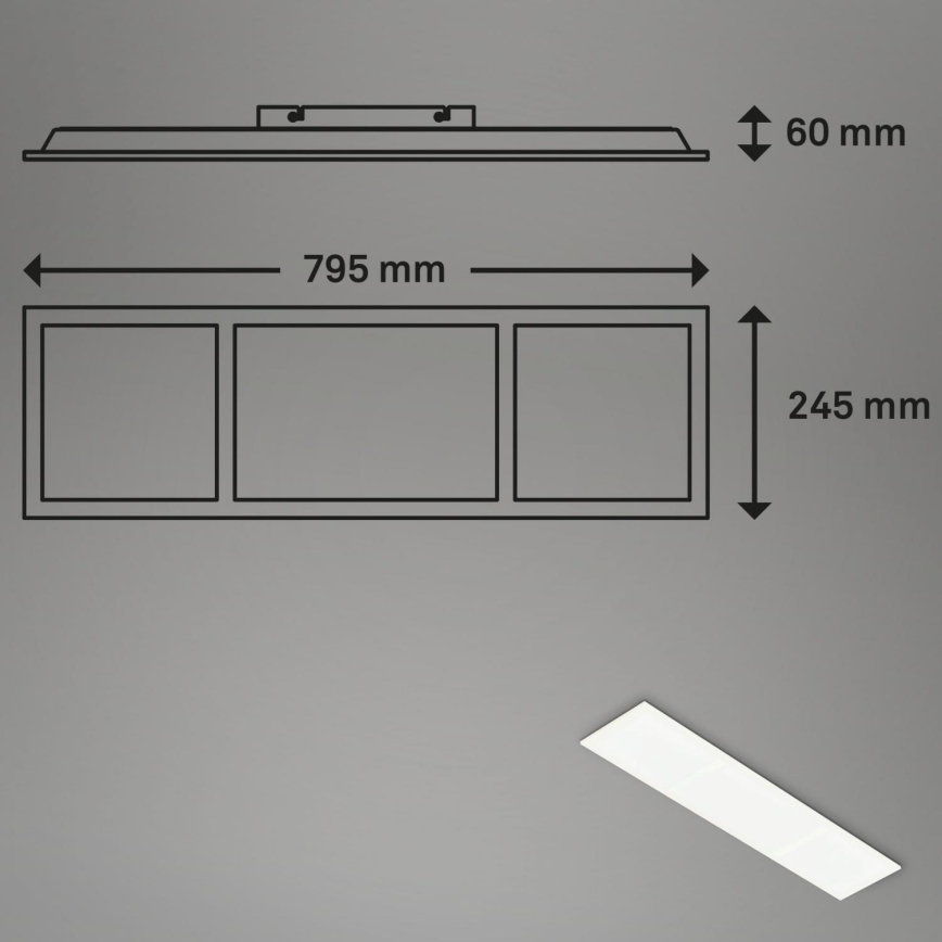 Briloner 7388-016 - RGBW Димируем плафон LED/24W/230V 3000-6500K + дистанционно управление
