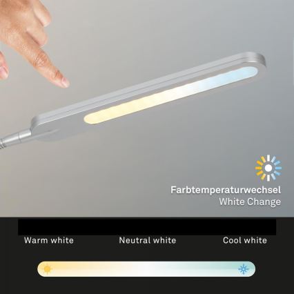 Briloner 7389-014 - LED Димируем докосване flexible настолна лампа SERVO LED/8W/230V 3000/4000/6500K