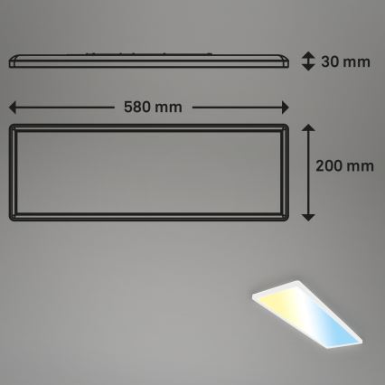 Briloner 7403-016 - LED Димируем плафон SLIM LED/23W/230V 2700-6500K + дистанционно управление
