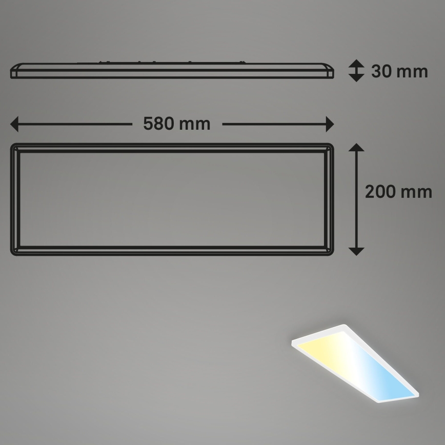 Briloner 7403-016 - LED Димируем плафон SLIM LED/23W/230V 2700-6500K + дистанционно управление