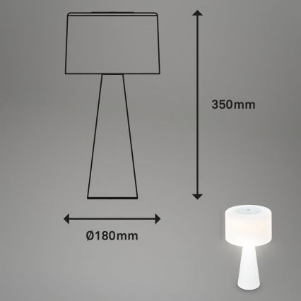 Briloner 7420016 - LED Димируема акумулаторна сензорна екстериорен настолна лампа LED/4W/5V IP44 3000K бял