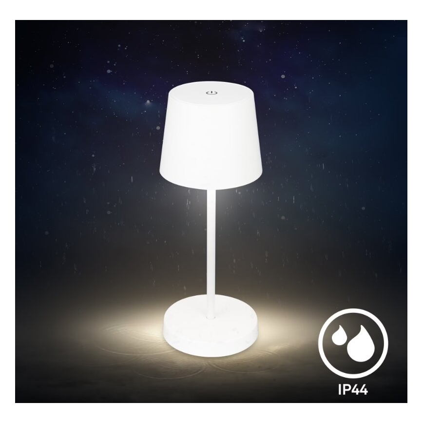 Briloner 7423016 - LED регулируема презареждаема външна настолна лампа LED/2,6W/5V 2000mAh IP44 бяла