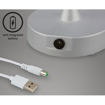 Briloner 7445-014 - LED Димируем акумулаторен екстериорен докосване настолна лампа LED/3W/5V IP44 2000 mAh