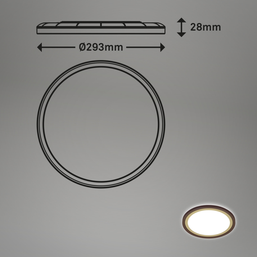 Briloner 7454-417 - LED Плафониера DECO LED/18W/230V