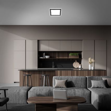 Briloner 7457-414 - LED плафон SLIM LED/18W/230V 4000K 29x29 cm, черен