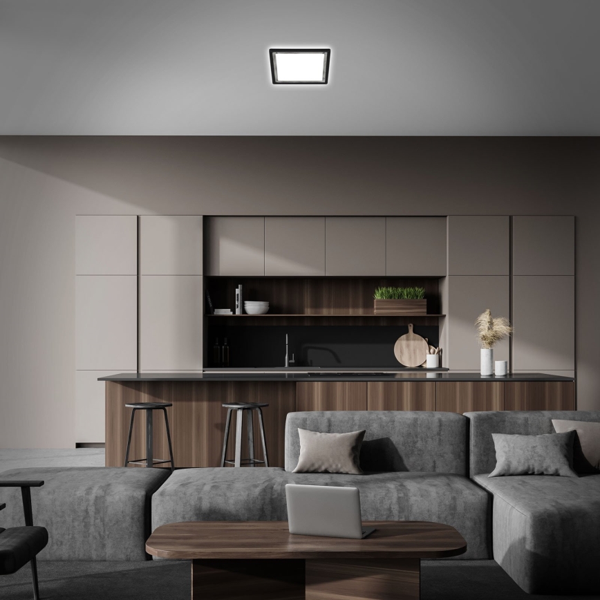 Briloner 7457-414 - LED плафон SLIM LED/18W/230V 4000K 29x29 cm, черен