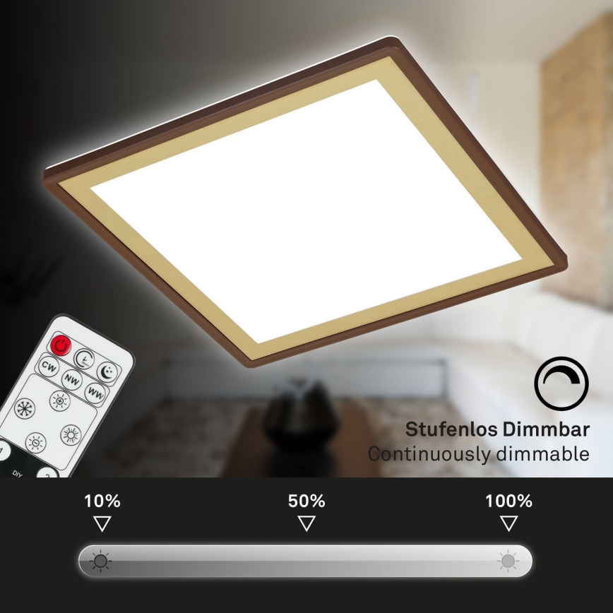 Briloner 7459-417 - LED Димируем плафон DECO LED/24W/230V 2700-6500K + дистанционно управление