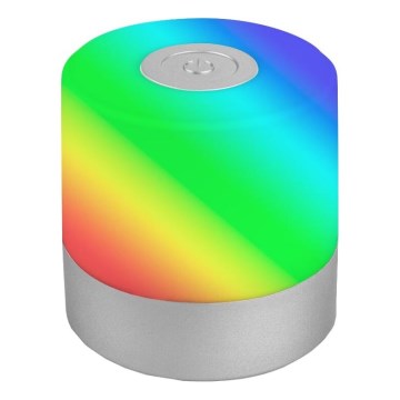 Briloner 7462014 - LED RGB Акумулаторен екстериорен настолна лампа LED/1,5W/5V IP44 матов хром